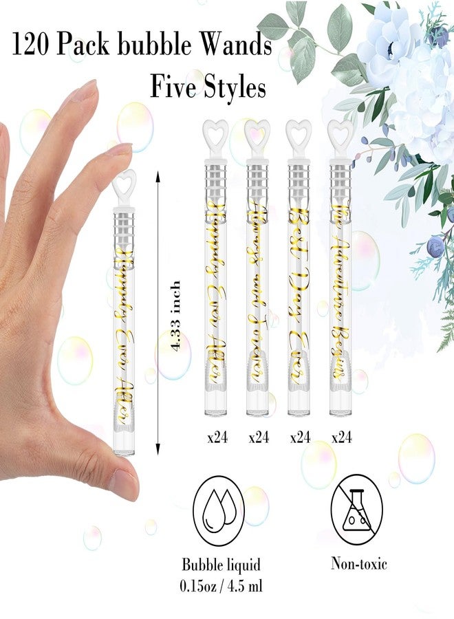 Hollowfly 120 Count Wedding Mini Bubble for a Wedding Wands Bulk Heart Bubble Wand for Guests Send Off Adults Party Supplies Valentine Anniversaries Celebration (Love Forever) - Image 3